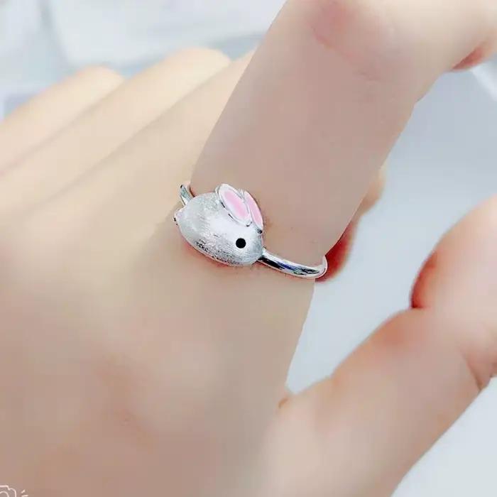 Bague Ailes d'Ange Style Coréen Femme Anneau Réglable Strass Argent Occasions Spéciales