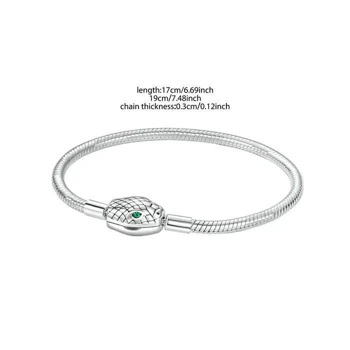 Bamoer 925 en argent Sterling classique chaîne de base serpent os