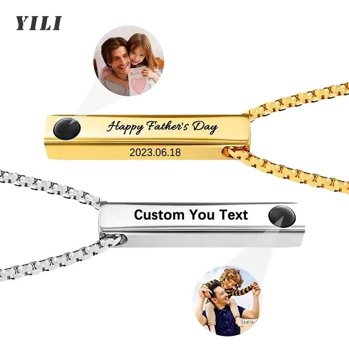 Collier Personnalisé avec Image à l'Intérieur Gravé en 3D