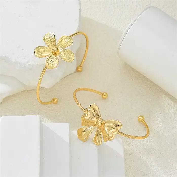 Bracelet Fleuri en Résine Empilable pour Femme Occasions Spéciales Jours Fêtes Plage