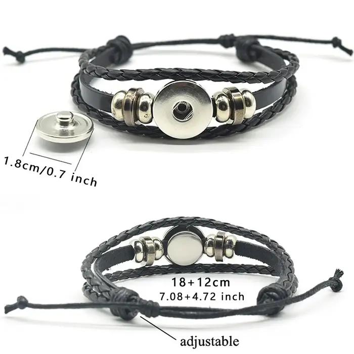 Bracelet en cuir noir à motif tête de cheval pour hommes, cadeau pour amoureux d'équitation, bracelet à breloques en alliage de zinc, design élégant pour cavaliers