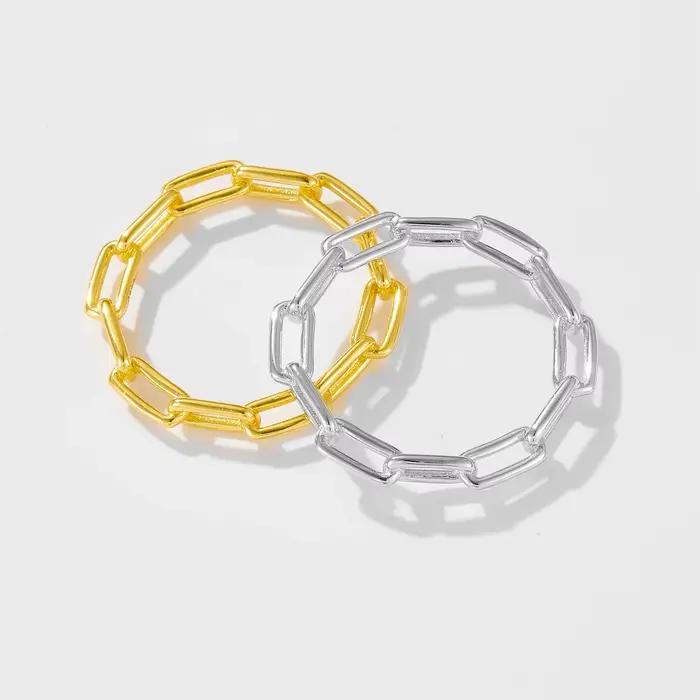 ANDYWEN – bague en chaîne en argent Sterling 925 pour femmes