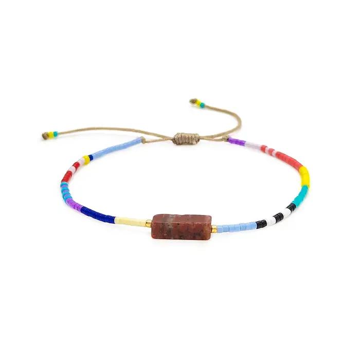 KKBEAD Miyuki Bracelet Boho minimaliste délicat perles de verre bijoux pierre bracelets porte-bonheu