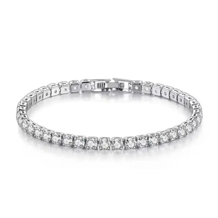 Vehong-Bracelet en argent regardé S925 avec balle de tennis pour femme