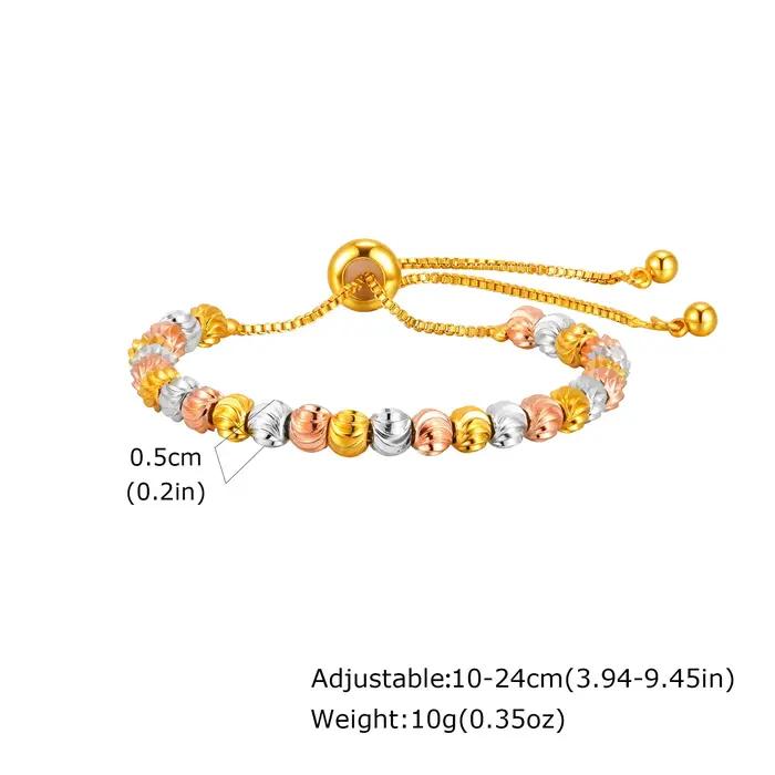 Bracelet de luxe en perles tricolores pour femmes