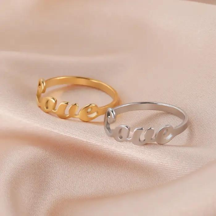 Bague d'amour simple et romantique pour femmes
