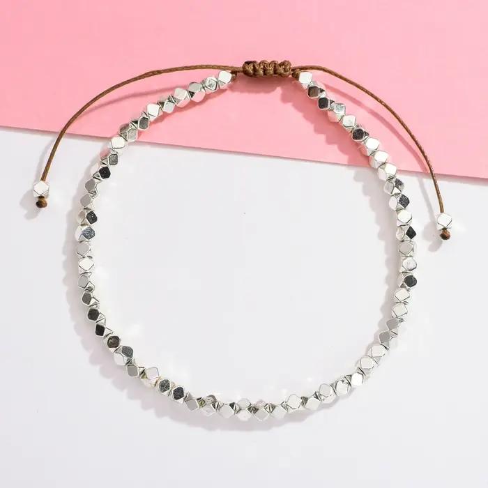 ZMZY Bracelets de perles tissés à la main bohême graine mince
