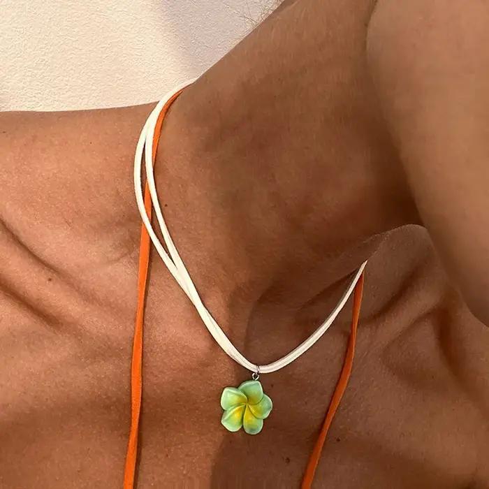 Boucles d'oreilles tressées à fleurs de Style bohémien