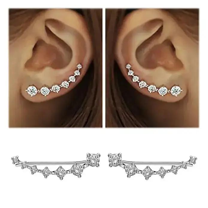 Boucles d'oreilles en argent Sterling 925 pour femmes, Zircon Super brillant de haute qualité, bijou