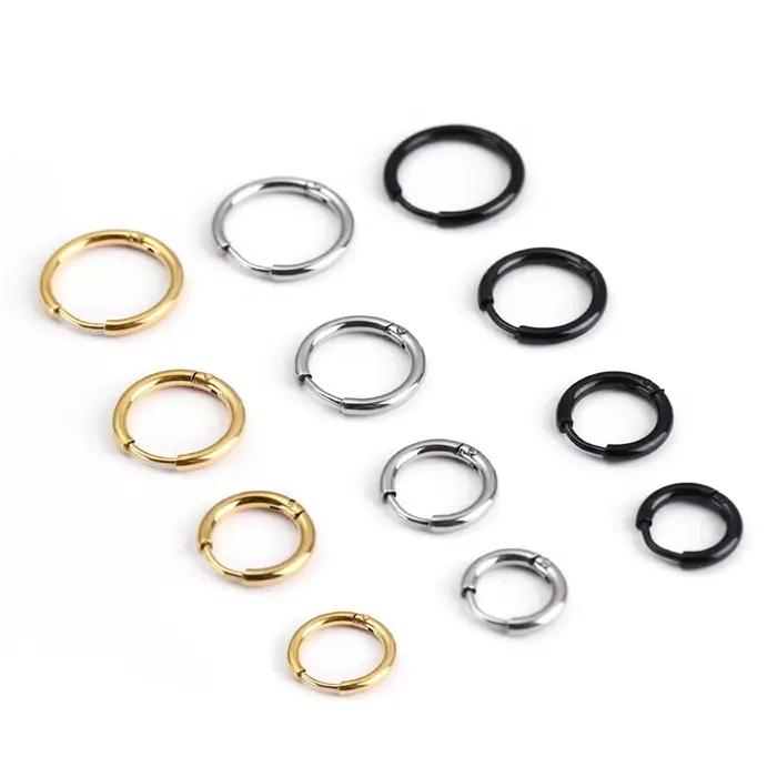 Boucles créoles en acier inoxydable SMYXY unisexes pour femmes hommes piercing cartilage tragus style punk occasionnels