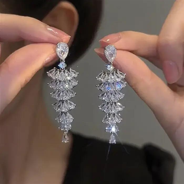 Boucles d'oreilles géométriques de luxe pour femmes