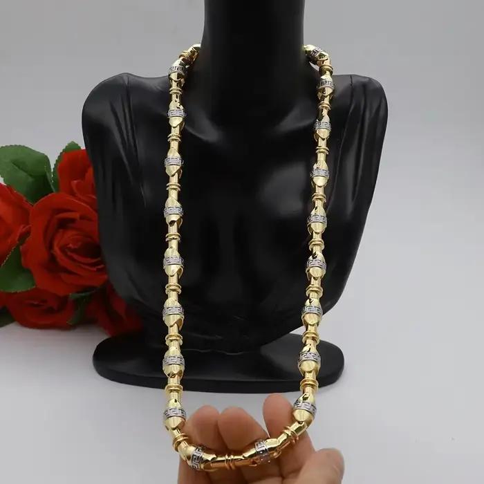 Collier brésilien couleur or 60cm