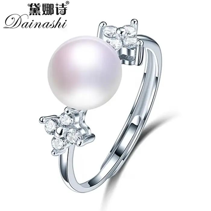 Dainashi – bague en argent Sterling 925 avec perles de culture d'eau douce