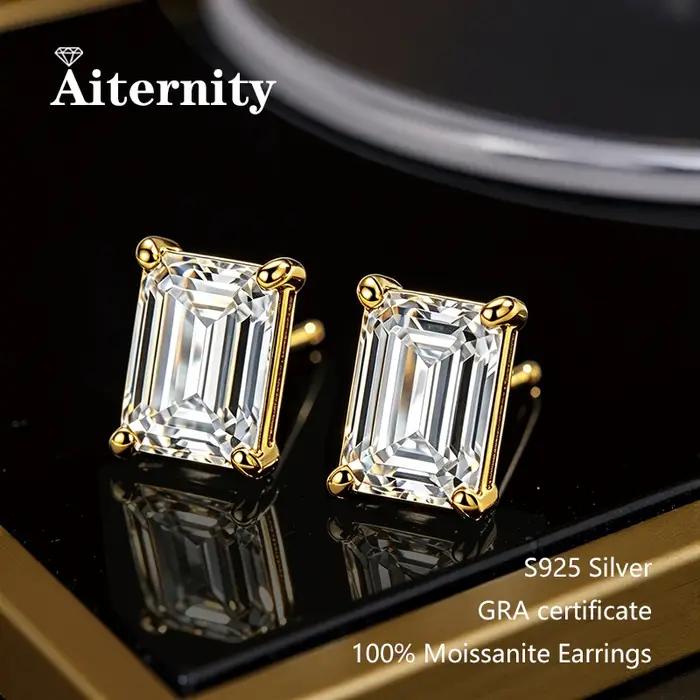 Boucles d'oreilles en moissanite taille marquise D VVS1, plaquées argent 925 avec certificat GRA, bijoux de mariage exquis pour femmes