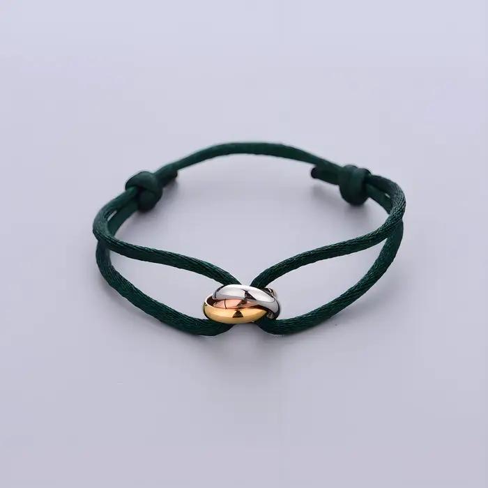 Bracelet Trinity en acier inoxydable pour femmes, différentes couleurs de corde, classique, populair