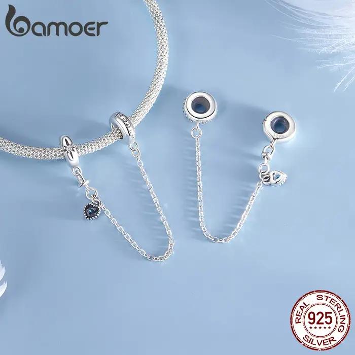 BAMOER Anti-guerre série 925 en argent Sterling colombe de la paix et amour coeur breloque à perles Bracelet Original