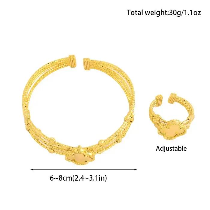 Bracelets réglables en forme de trèfle pour femmes