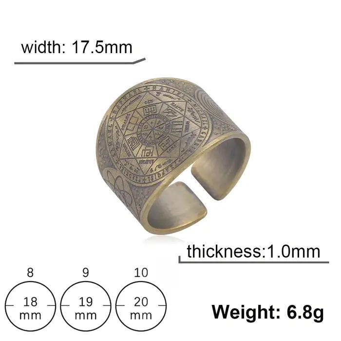 HIPEE – bague d'ouverture à nœud celtique pour hommes, Style Punk rétro, croix, étoile à sept branches, Formation magique, anneaux ouverts, bijoux pour Couple, cadeau