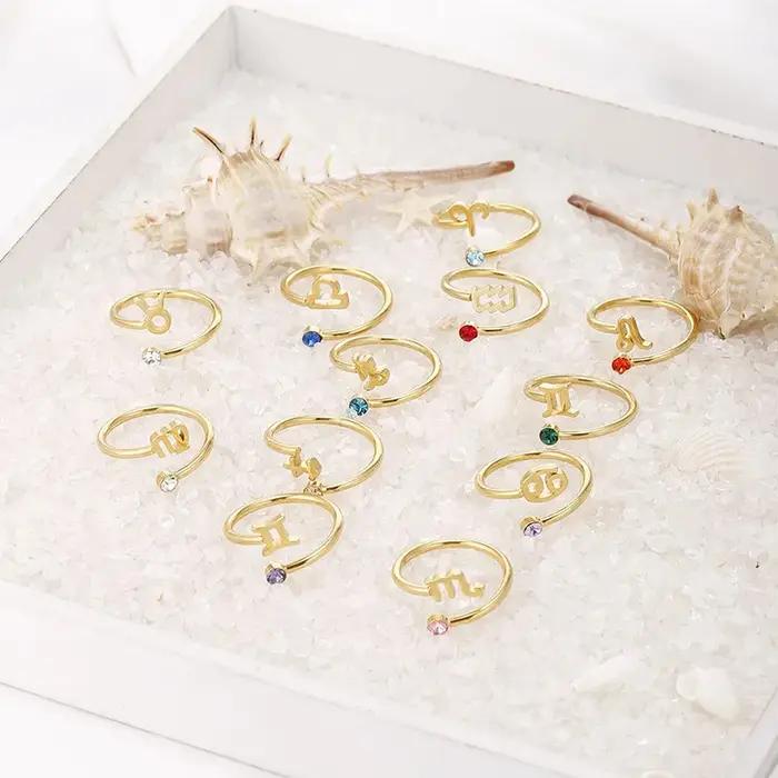 Bague ouverte en acier inoxydable pour femmes