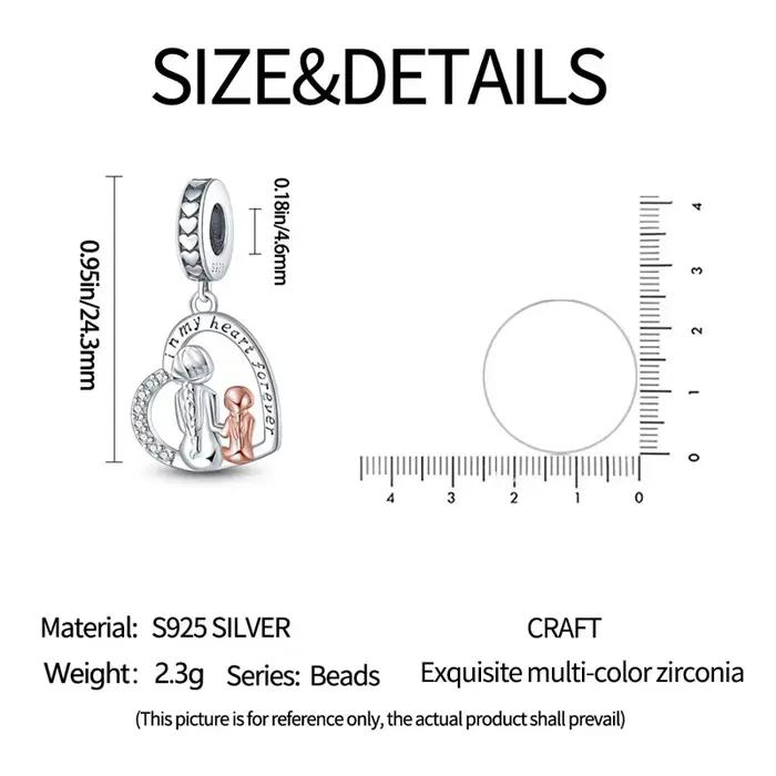 925 argent sterling original mère fille meilleur ami perles breloque bracelet à bricoler soi-même collier fiançailles anniversaire bijoux cadeau