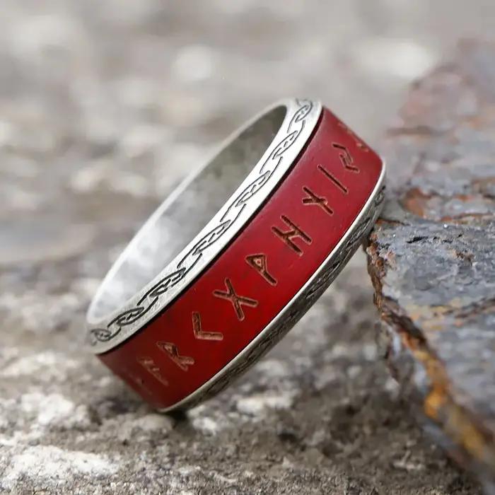 Bague de fiançailles ronde en bois de rose pour hommes