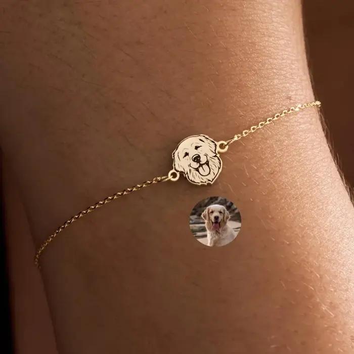 Bracelet personnalisé avec Portrait d'animal de compagnie