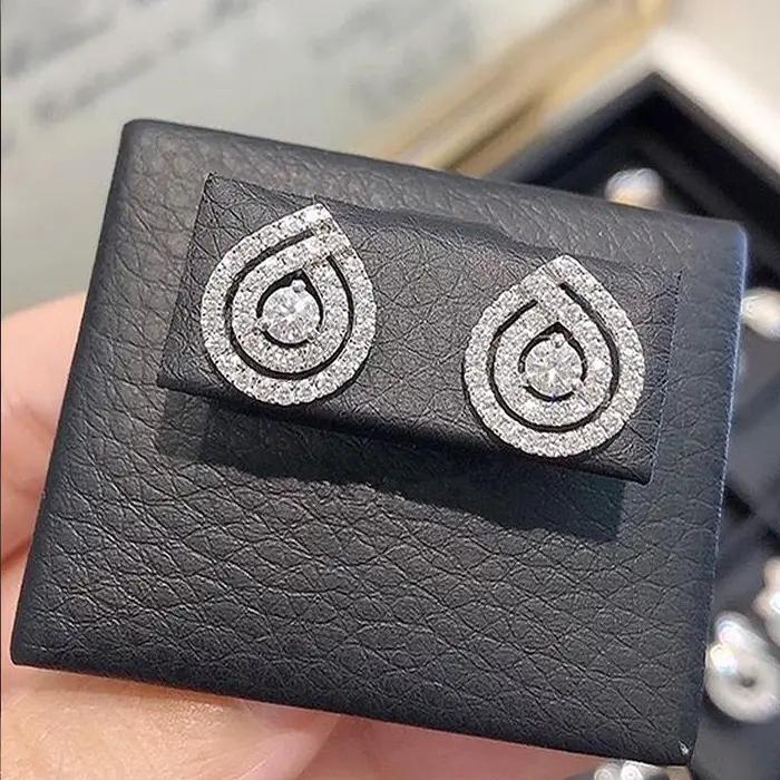 Huitan – boucles d'oreilles fantaisie en zircone cubique pour femmes