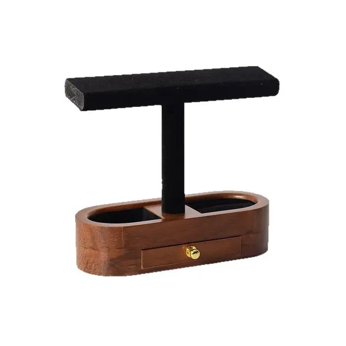 Support à bijoux vintage en bois massif, organisateur de bureau pour bracelets et montres, présentoi