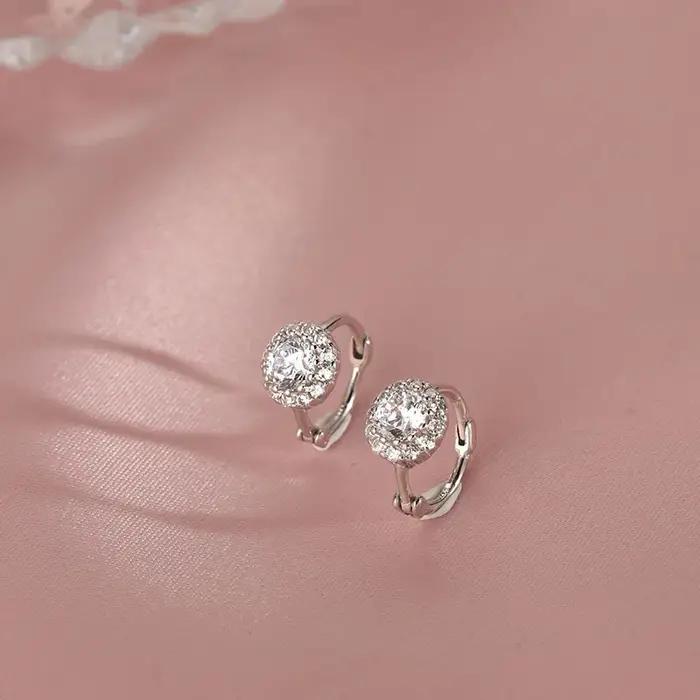 Boucles d'oreilles rondes bohème en argent Sterling 925 véritable pour femmes