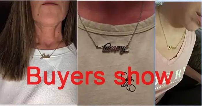 Collier avec nom personnalisé en or pour femmes