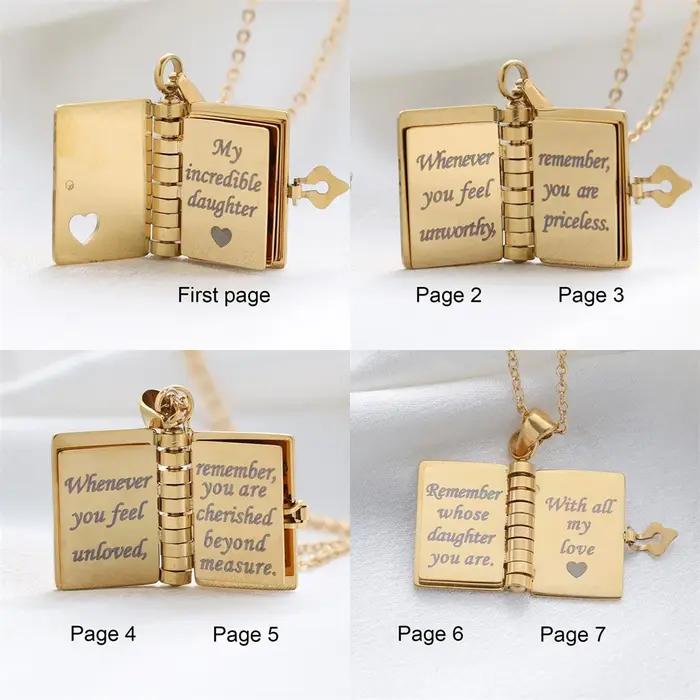 Collier de livre de fille