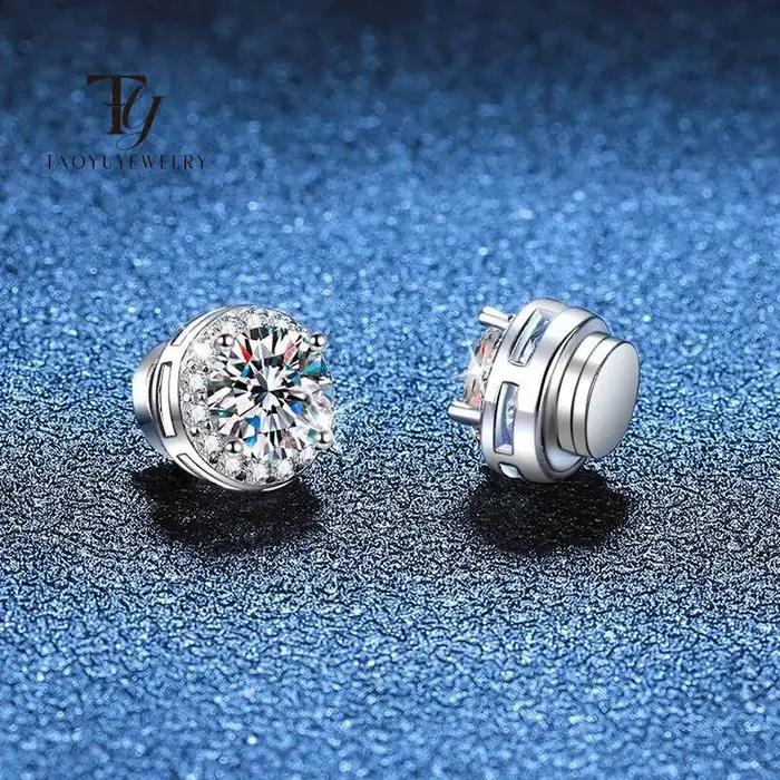 Boucles d'oreilles en Moissanite véritable pour femmes