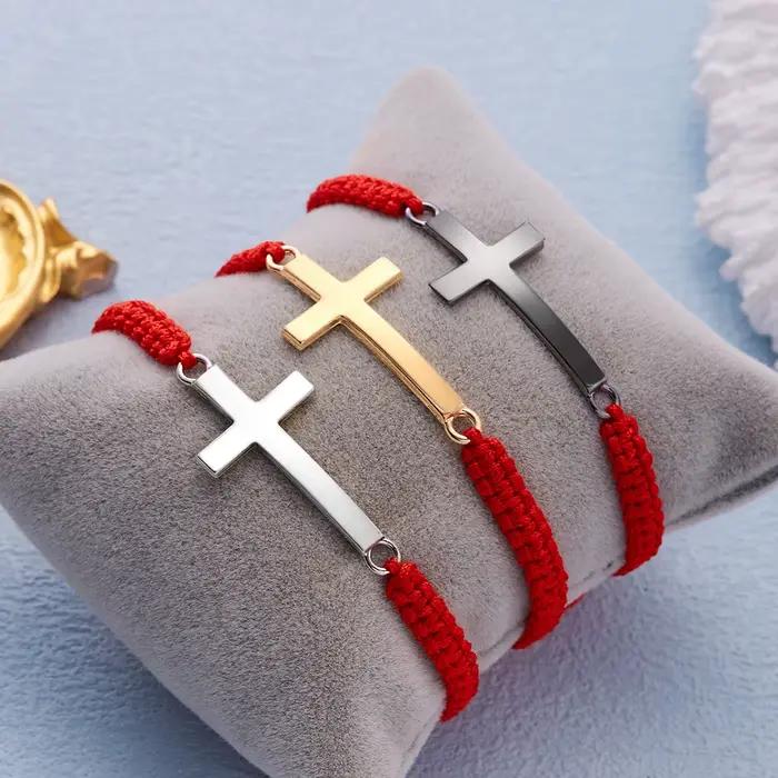 Bracelet tressé en acier inoxydable pour hommes et femmes