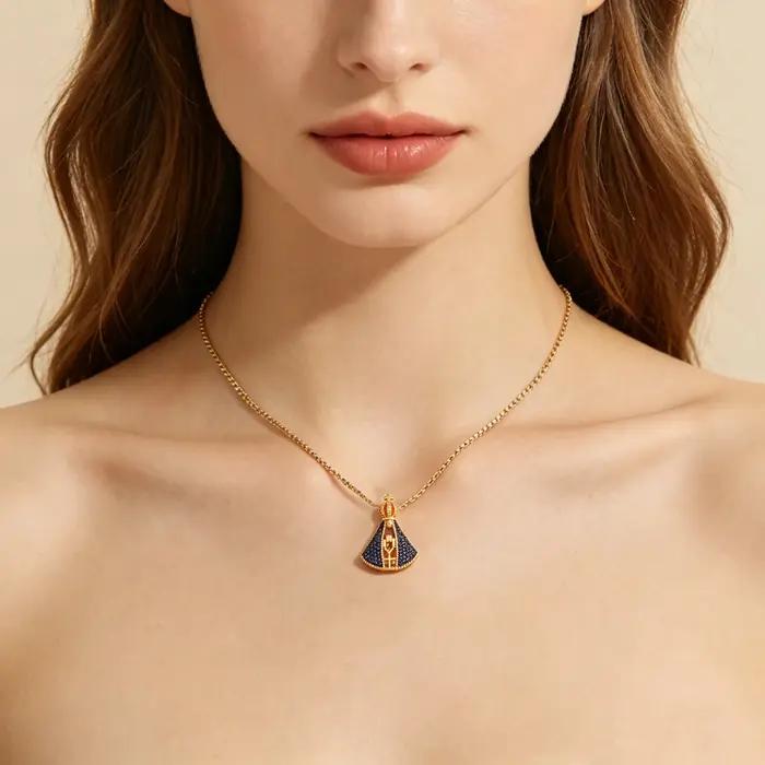 SUNSLL – collier vintage double face plaqué or