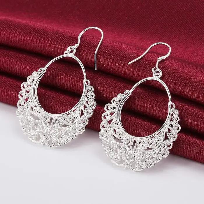Boucles d'oreilles vintage en argent sterling 925 pour femmes
