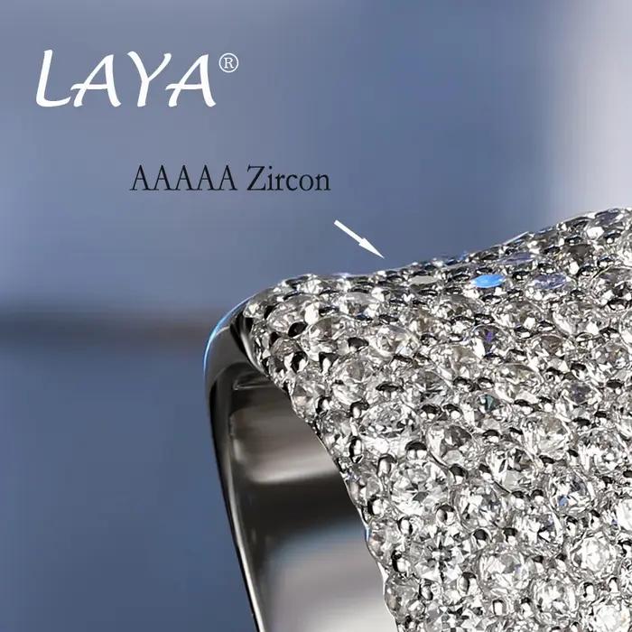LAYA 925 en argent Sterling nouvelle mode haute qualité Zircon Vintage bague