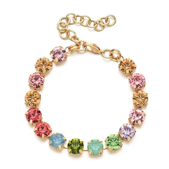 Bracelets de tennis en cristal arc-en-ciel pour femme