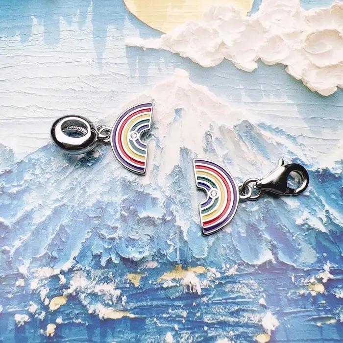 Pendentif à breloque arc-en-ciel Pride pour hommes et femmes