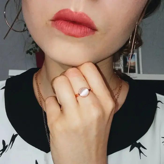 Bagues en pierre opale oeil de chat pour femmes Style coréen couleur or Rose de qualité supérieure marque de mode bijoux de fête de mariage vente en gros R153