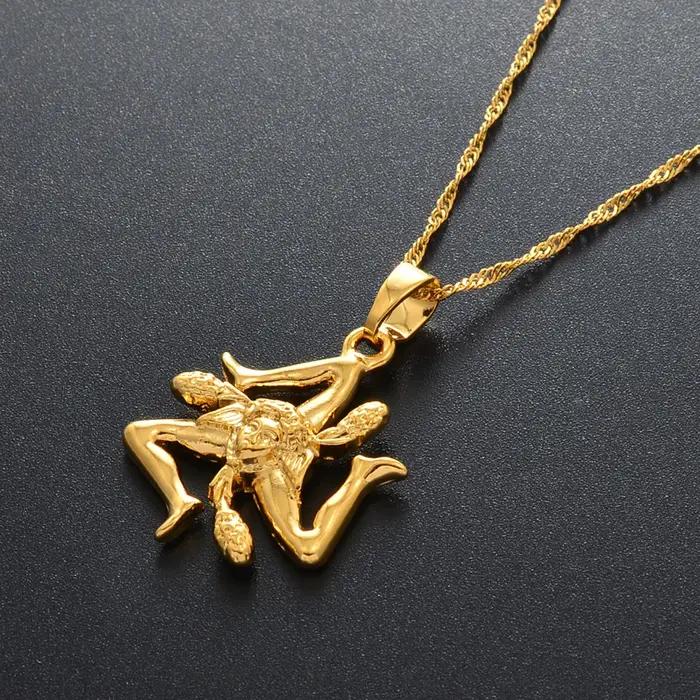 Anniyo sicile italie villes drapeau pendentif colliers