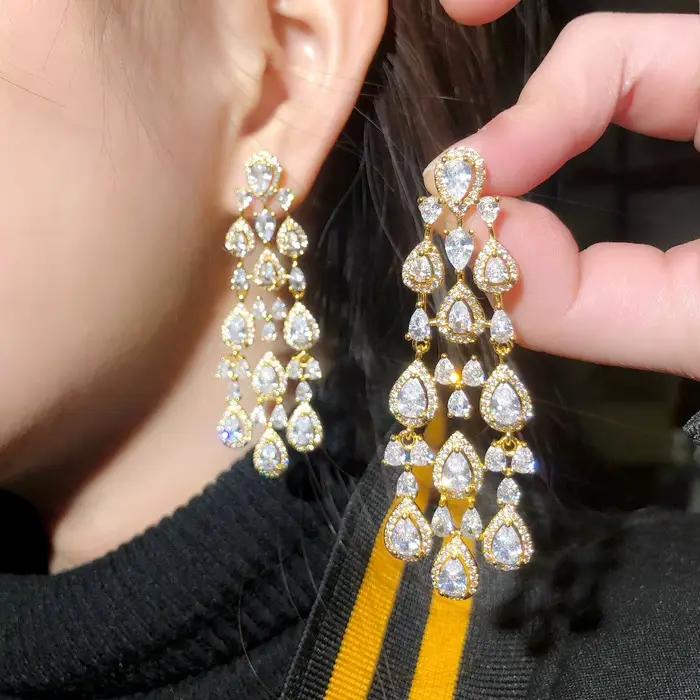 Boucles d'oreilles Vintage en or blanc 14K