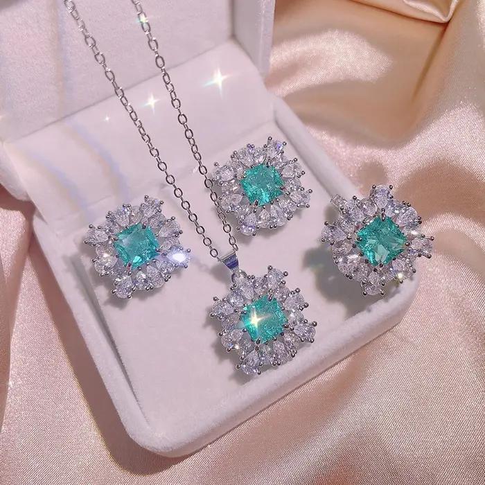 Ensemble de bijoux de luxe léger en argent Sterling 925