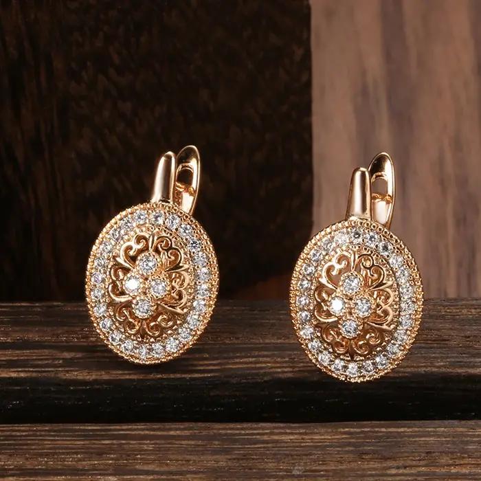 Boucles d'oreilles Vintage en Zircon pour femmes