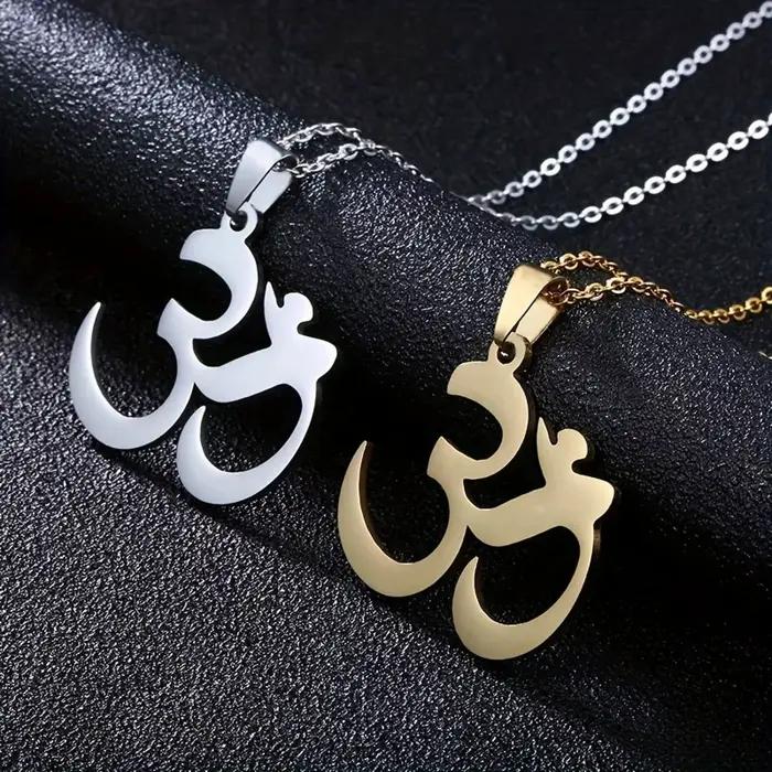 Collier avec pendentif symbole om en acier inoxydable cadeau yoga chakra pour femme occasions spéciales
