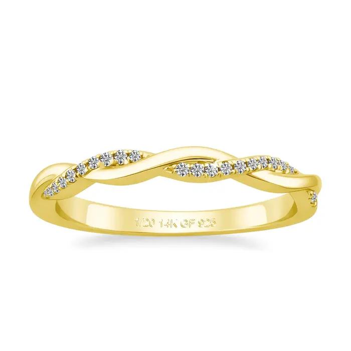 Ensemble de bagues empilables 2 carats taille poire en or 14K