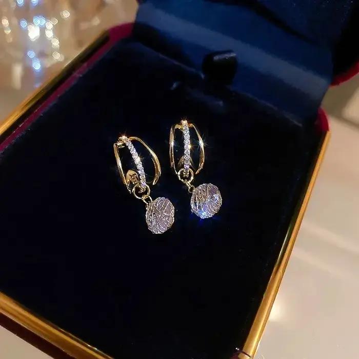 Boucles d'oreilles Vintage françaises avec pampilles en perles et raisin