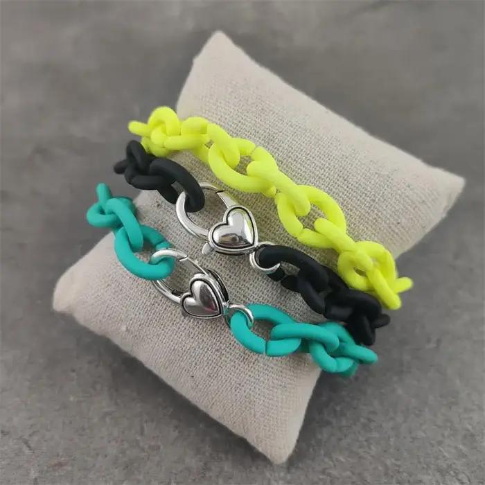 Bracelets porte-bonheur en forme de cœur d'amour pour femmes