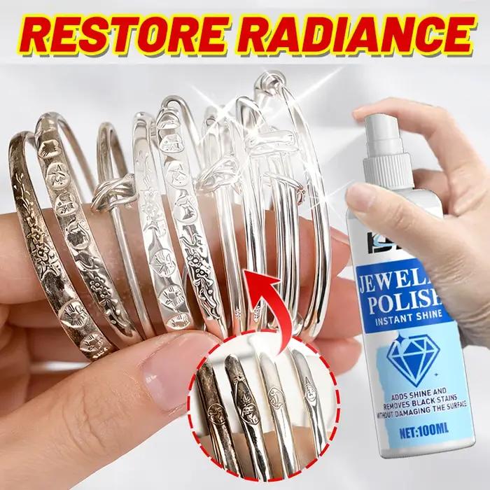 Spray nettoyant pour bijoux 100 ml revitalisant brillance et éliminant taches pour argent or diamants bagues bracelets colliers occasions spéciales