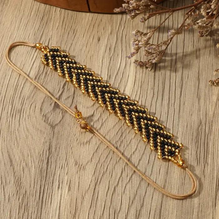 Bracelet de Perles de Riz avec Design de Flèche