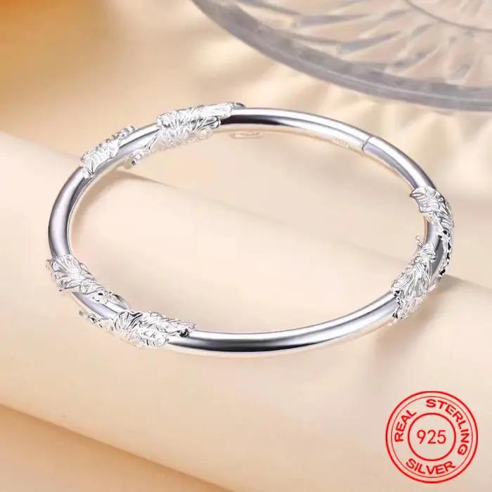 Bracelet à fleurs en argent Sterling 925
